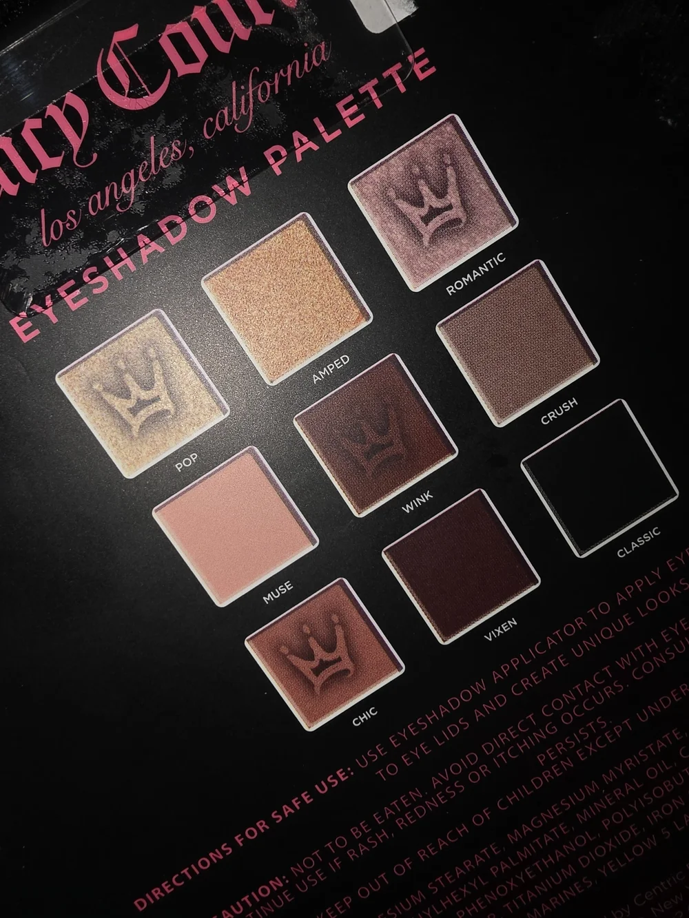 Juicy Couture Eyeshadow Palette with Hot Pink Heart NWT